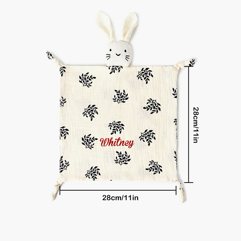 Personalized Soothe Towel Bibs Soft Sleeping Dolls with Embroidered Name Gift for Baby