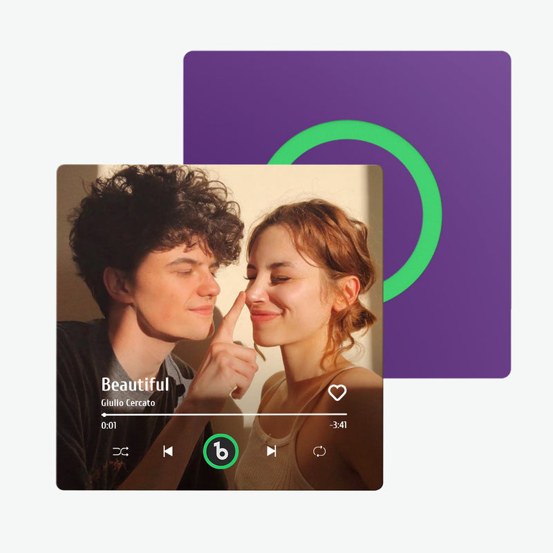 FridgeBeats Frameless Custom Music Fridge Magnet Special for Valentine's Day New 4.0 Upgrade Album Fridge