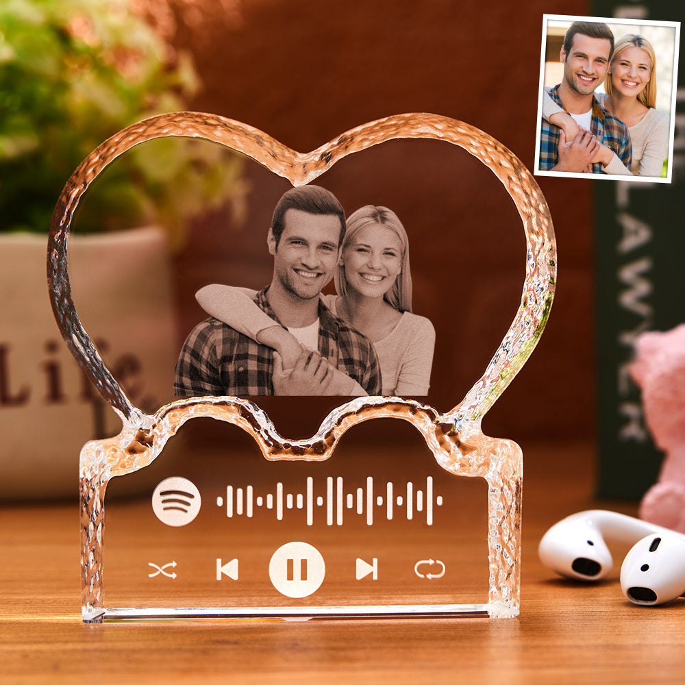 Custom Spotify Music Scan Code Photo Crystal Photo Frame – VibeVice™