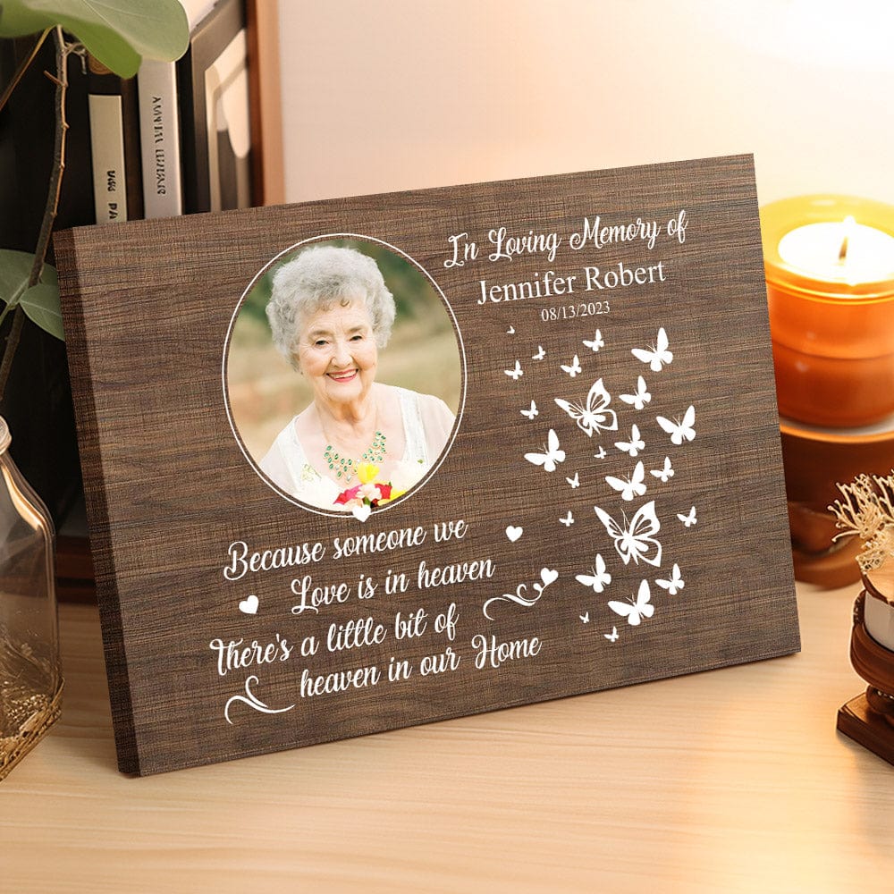 Custom Photo Memorial Frame with Name and Date In Loving Memory – VibeVice™