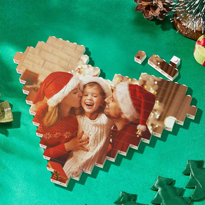 Custom Photo Building Bricks Personalised Printed Heart Block