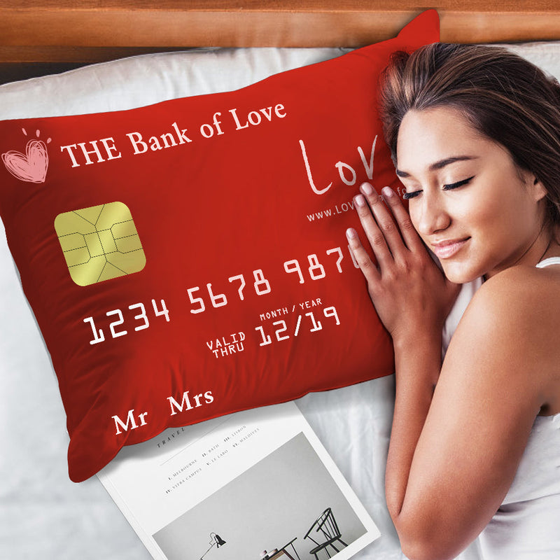 Custom Photo Date Card Design Pillow Personalized Oath Book Rectangular Pillow Wedding Gift for Couple