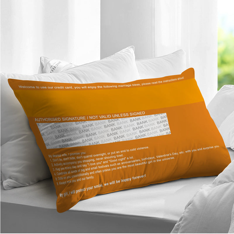 Custom Photo Date Card Design Pillow Personalized Oath Book Rectangular Pillow Wedding Gift for Couple