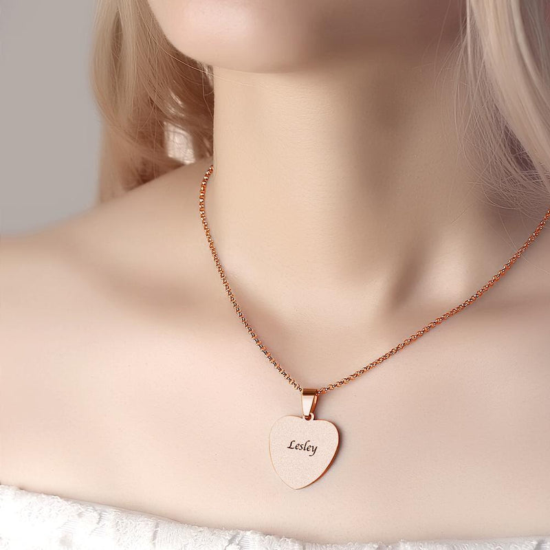 Scannable Code Necklace Engraved Heart Photo Necklace -Best Gifts for Your Lover