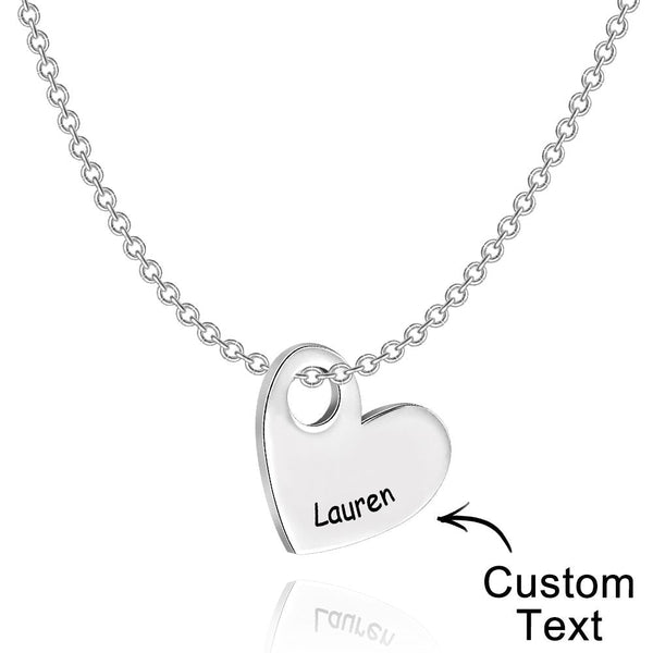 Engraved Love Letter Necklace Fashionable Heart Shaped Necklace For Her