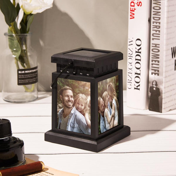 Anniversary Gifts for Couple, Personalized Photo Lantern Nightlight Lamp Memorial Lamp Solar Garden Light