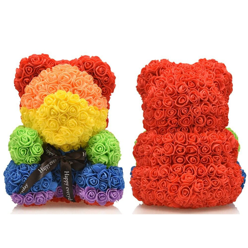 Teddy Rose Bear 🐻-100001826-THE SENSET-Red Rainbow-VibeVice™ - Christmas Gift- Christmas Gift Ideas- Gift Ideas- Valentine's day- Valentine's day gift - Mother's day gift - Father's day gift- Anniversary Gift- Couple Gift- Birthday Gift