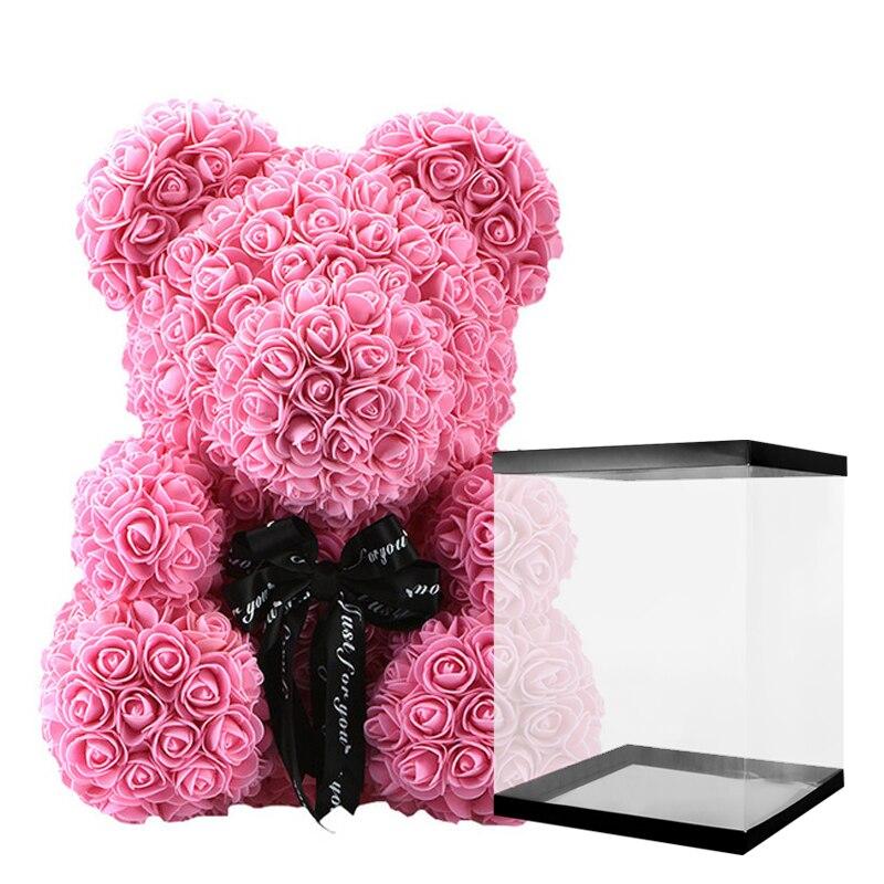 Teddy Rose Bear 🐻-100001826-THE SENSET-Pink with Box-VibeVice™ - Christmas Gift- Christmas Gift Ideas- Gift Ideas- Valentine's day- Valentine's day gift - Mother's day gift - Father's day gift- Anniversary Gift- Couple Gift- Birthday Gift