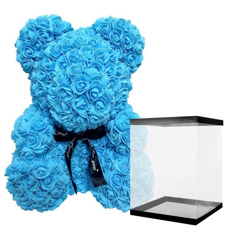Teddy Rose Bear 🐻-100001826-THE SENSET-Blue with Box-VibeVice™ - Christmas Gift- Christmas Gift Ideas- Gift Ideas- Valentine's day- Valentine's day gift - Mother's day gift - Father's day gift- Anniversary Gift- Couple Gift- Birthday Gift